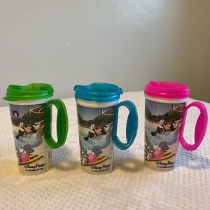 Disney Parks Refillable Mugs/Cups- Set of 3